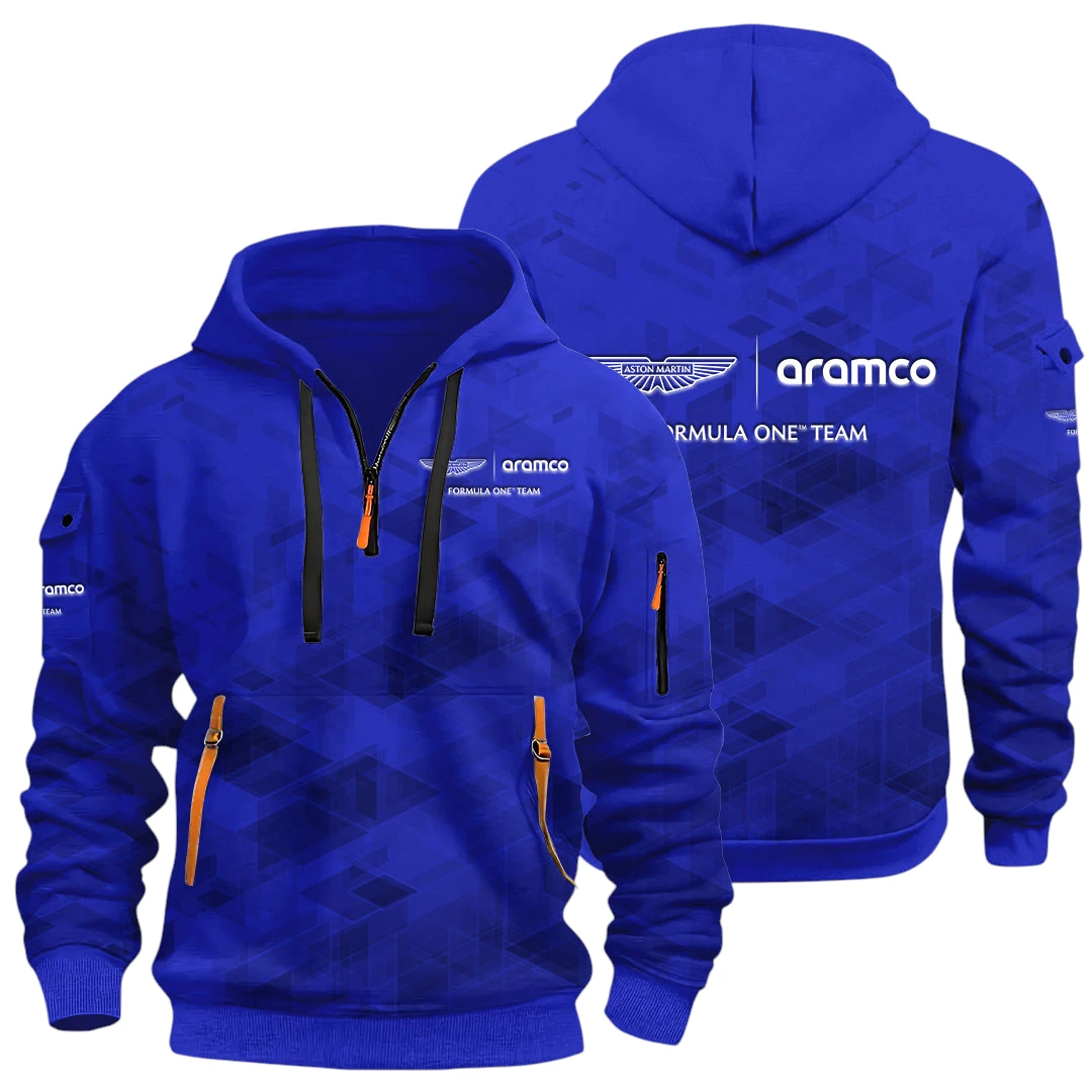 Endurance Racing Half Zip Hoodie All Over Prints Multi Pockets Gift For Fan Y26QZ3H - Blue