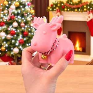 Alternative view of Reindeer Candle – Handmade Christmas Candle, Winter Holiday Decor, Unique Christmas Gift, Stocking Stuffer, Seasonal Candle