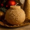 Sculptural Poinsettia Soy Candle