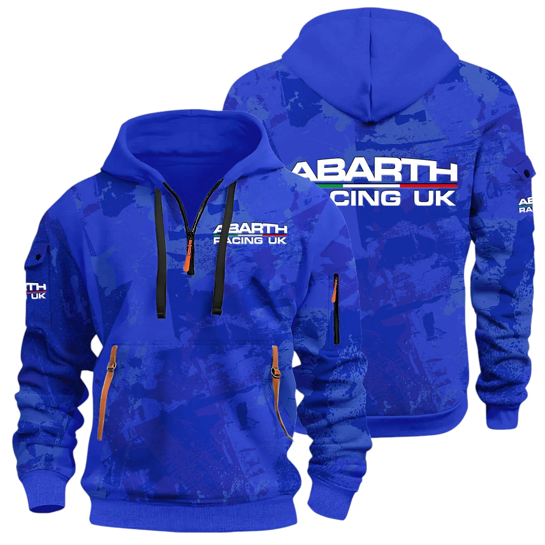 Road Car Half Zip Hoodie All Over Prints Sports Hoodie Style Y26QZ3H - Blue