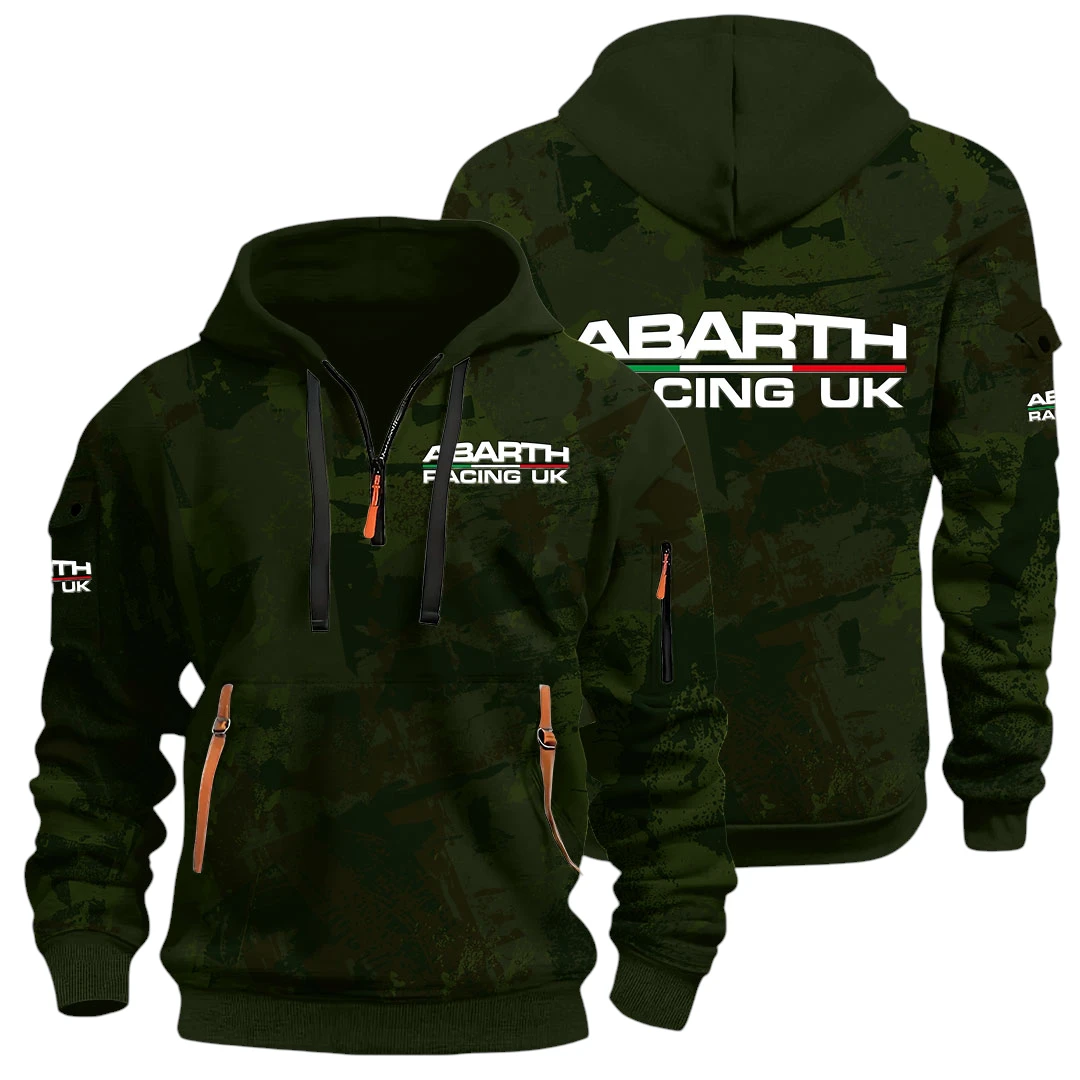 Road Car Half Zip Hoodie All Over Prints Sports Hoodie Style Y26QZ3H - Green