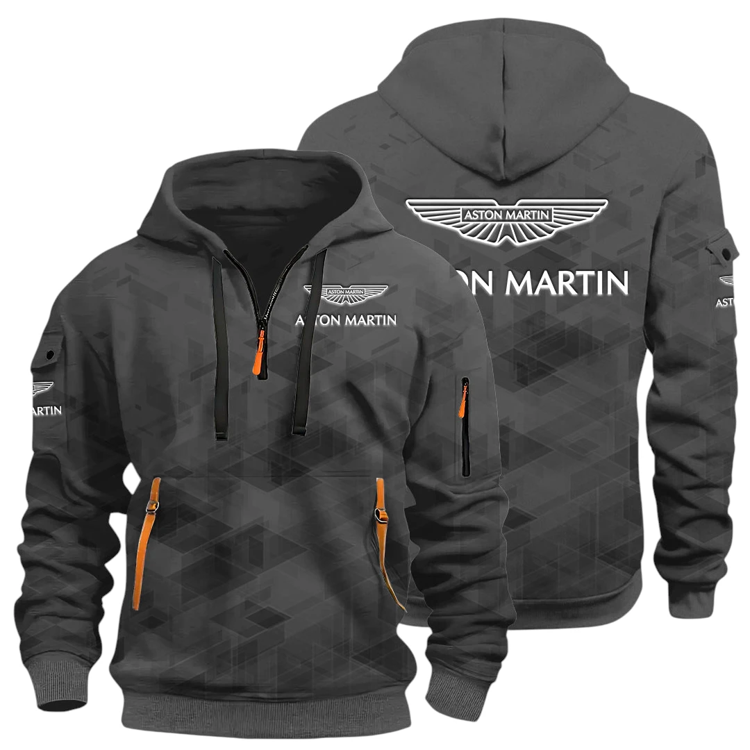 Ultra-Luxury Car Half Zip Hoodie All Over Prints Multi Pockets Gift For Fan Y26QZ3H - DarkGrey
