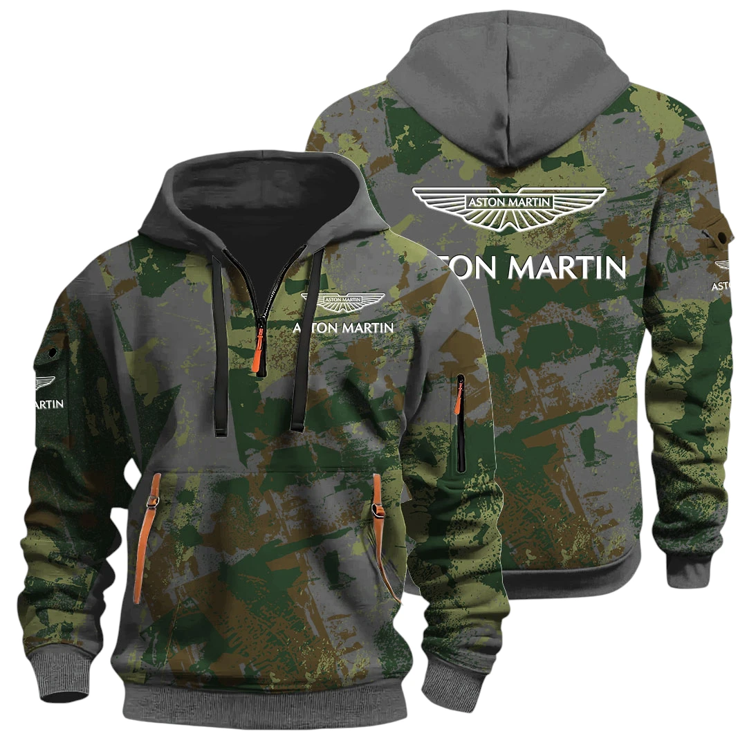 Ultra-Luxury Coupe Half Zip Hoodie All Over Prints Sports Hoodie Style Y26QZ3H - DarkGrey